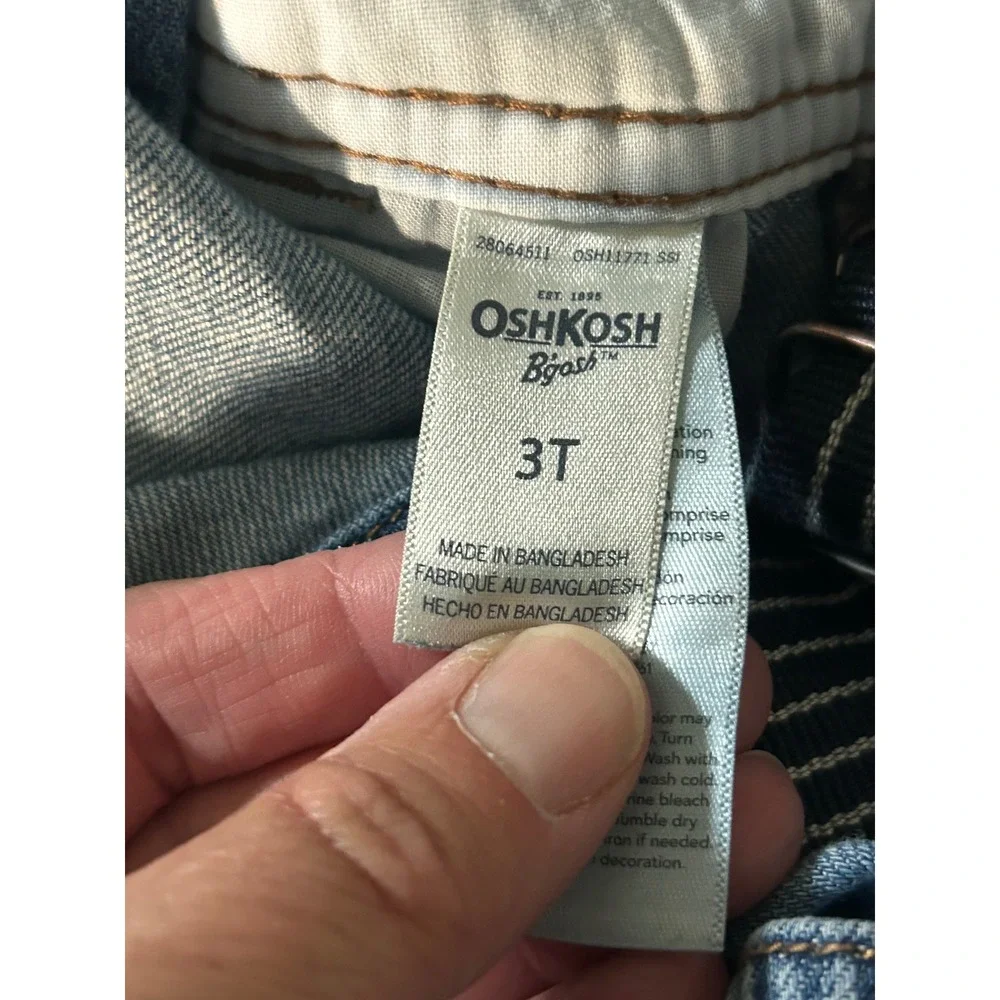 Toddler OshKosh B'gosh Denim Patchwork Overalls Size 3T